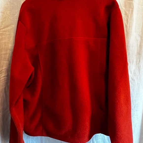 L.L. Bean orange, quarter zip pull over sweatshirt. Fleece. Size L in Men’s - Picture 7 of 8